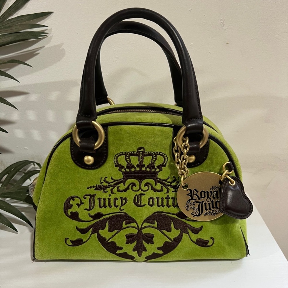 Juicy couture army green vintage y2k bowling bag